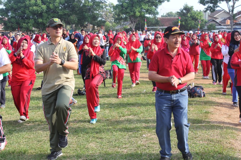 Dandim 0410/KBL Laskanakan Senam Sehat Bersama Wali Kota