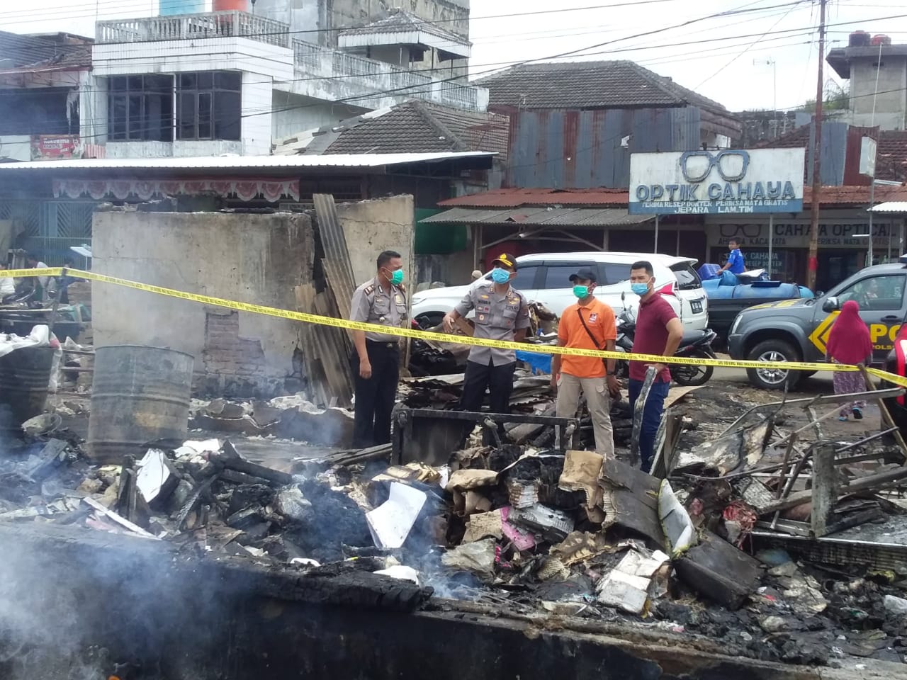 Penyebab Terbakarnya Pasar Way Jepara Masih Dalam Penyelidikan