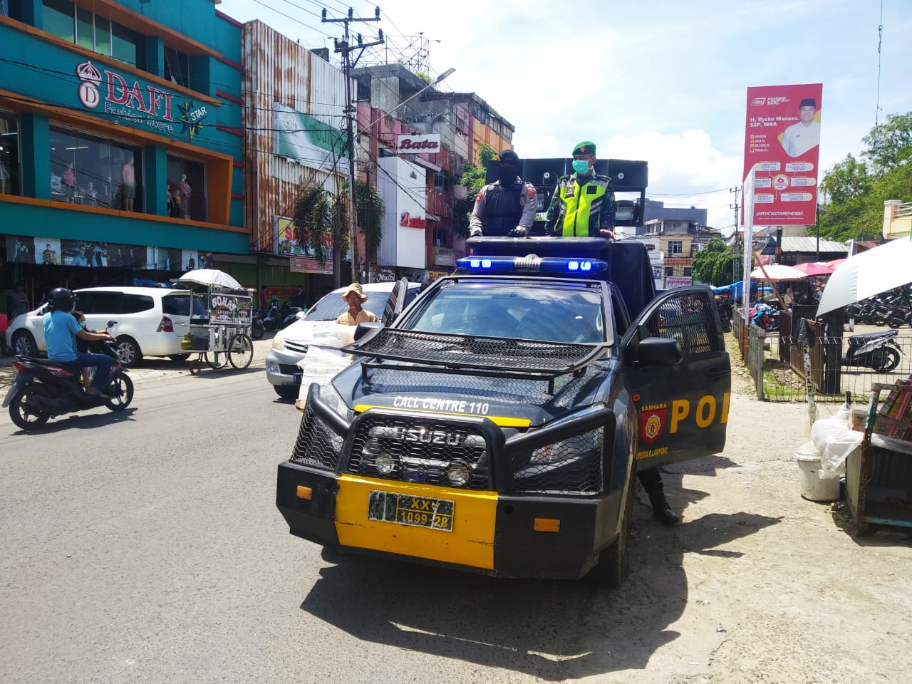 Kodim 0410/KBL Patroli Gabungan dengan Porlesta Bandarlampung