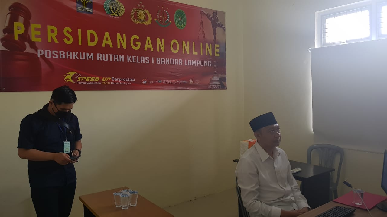 Antisipasi Virus Corona, Rutan Bandarlampung Sukses Agendakan Sidang Online