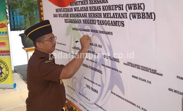 Kejari Tanggamus Canangkan Zona Integritas Menuju WBK dan WBBM