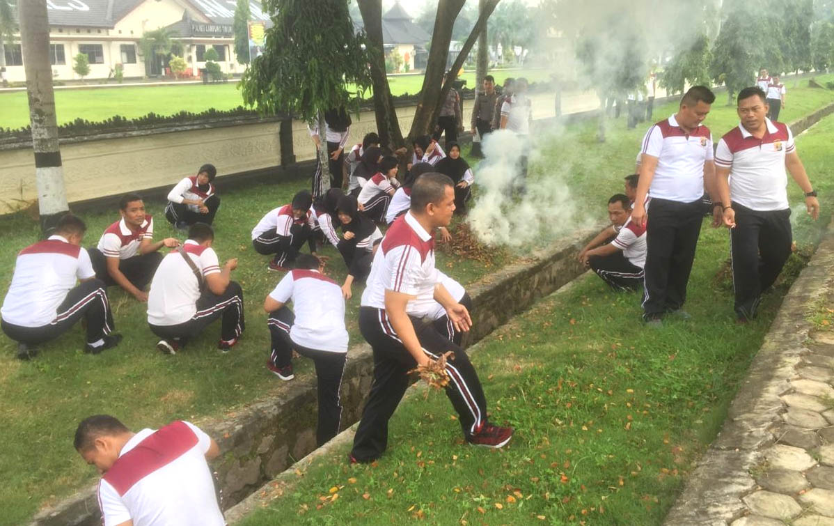 Polres Lamtim Gelar Aksi Bersih Lingkungan