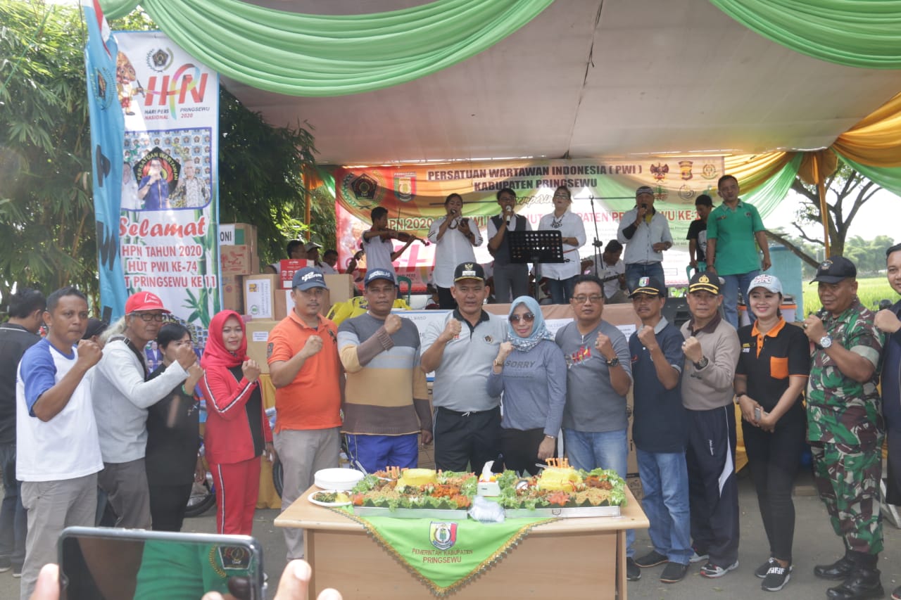 Puncak Peringatan HUT Pringsewu, HPN 2020 dan HUT PWI  ke-74 Meiah