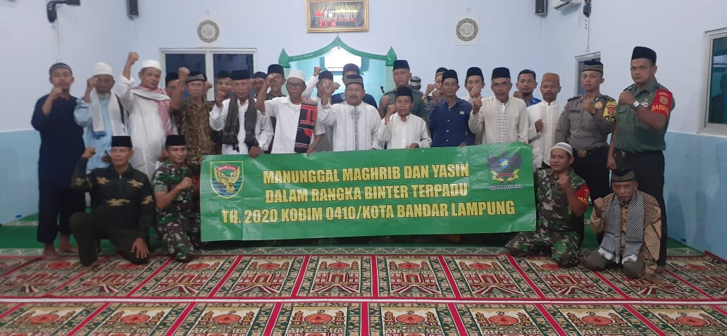 Tingkatkan Imtak, Kodim 0410/KBL Gelar Program Salat Berjamaah