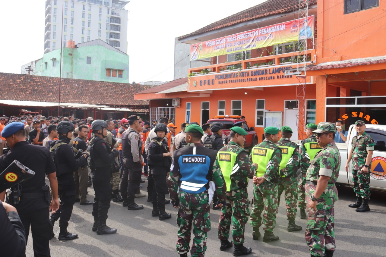 Tekan Covid-19, Kodim 0410/KBL Bersama Forkopimda Lain Sosialisasi kepada Masyarakat