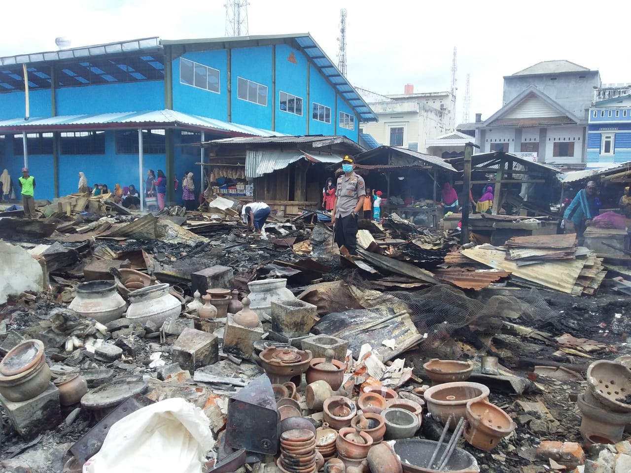 Polres Lamtim Akan Minta Bantuan Tim Labfor Mabes Polri Selidiki Penyebab Kebakaran Pasar Way Jepara
