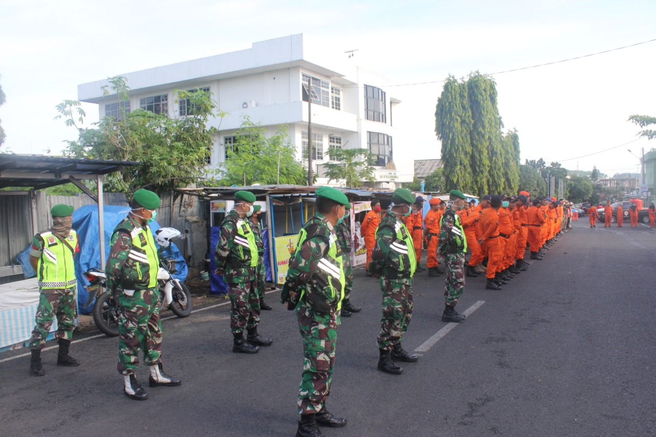 Tim Patroli Gabungan Kodim 0410/KBL Bersama Polresta Kembali Sosialisasikan Covid-19