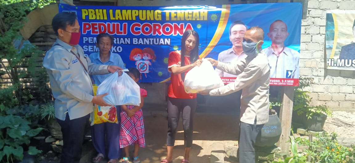 PBHI Lamteng Juga Berikan Bantuan Warga Tak Mampu Dampak Corona