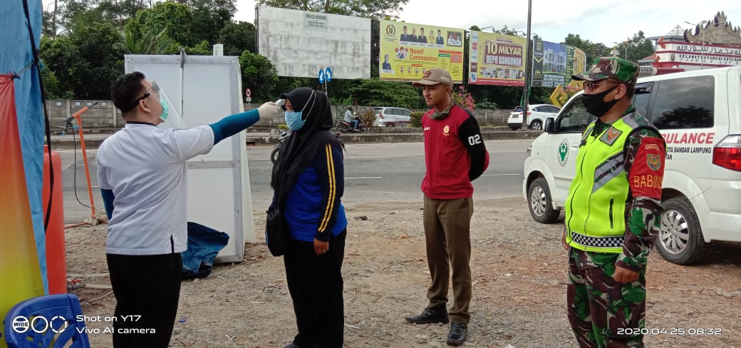 Anggota Kodim 0410/KBL Lakukan Protokol Cegah Covid-19