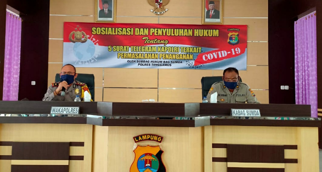 Polres Tanggamus Sosialisasi Penanganan Kejahatan Selama Pandemi Virus Corona