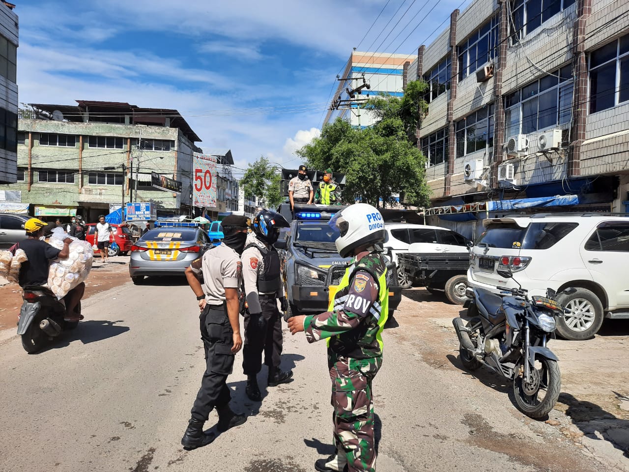 Kodim 0410/KBL Bersama Polresta Bandarlampung Laksanakan Patroli Gabungan