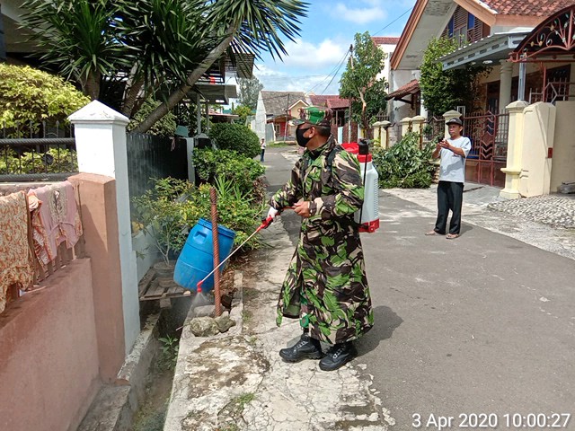 Kodim 0410/KBL Kembali Lakukan Penyemprotan Disenfektan