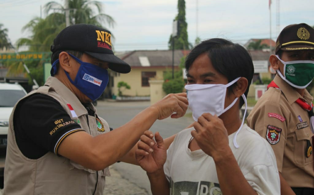 Dukung Pencegahan Virus Corona, LDII Pringsewu Bagikan Masker