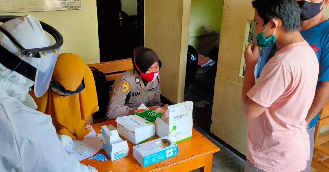 Tahanan Polres Pringsewu Rapid Tes, Alhamdulillah Non Reaktif