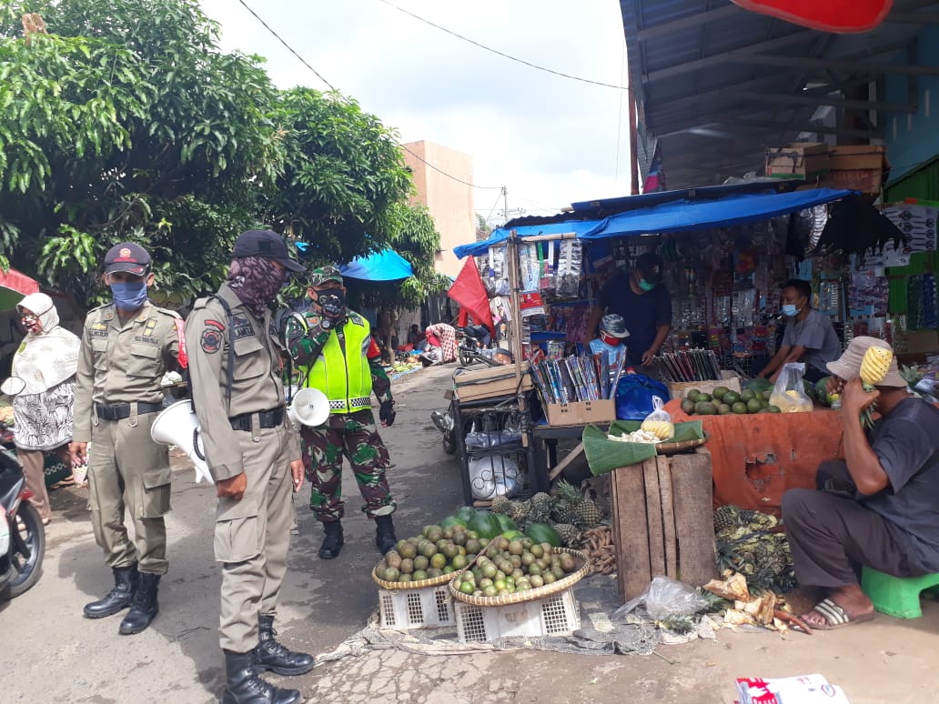 Tim Gugus Tugas Kodim 0410/KBL Patroli Gabungan Imbau Bahaya Virus Corona