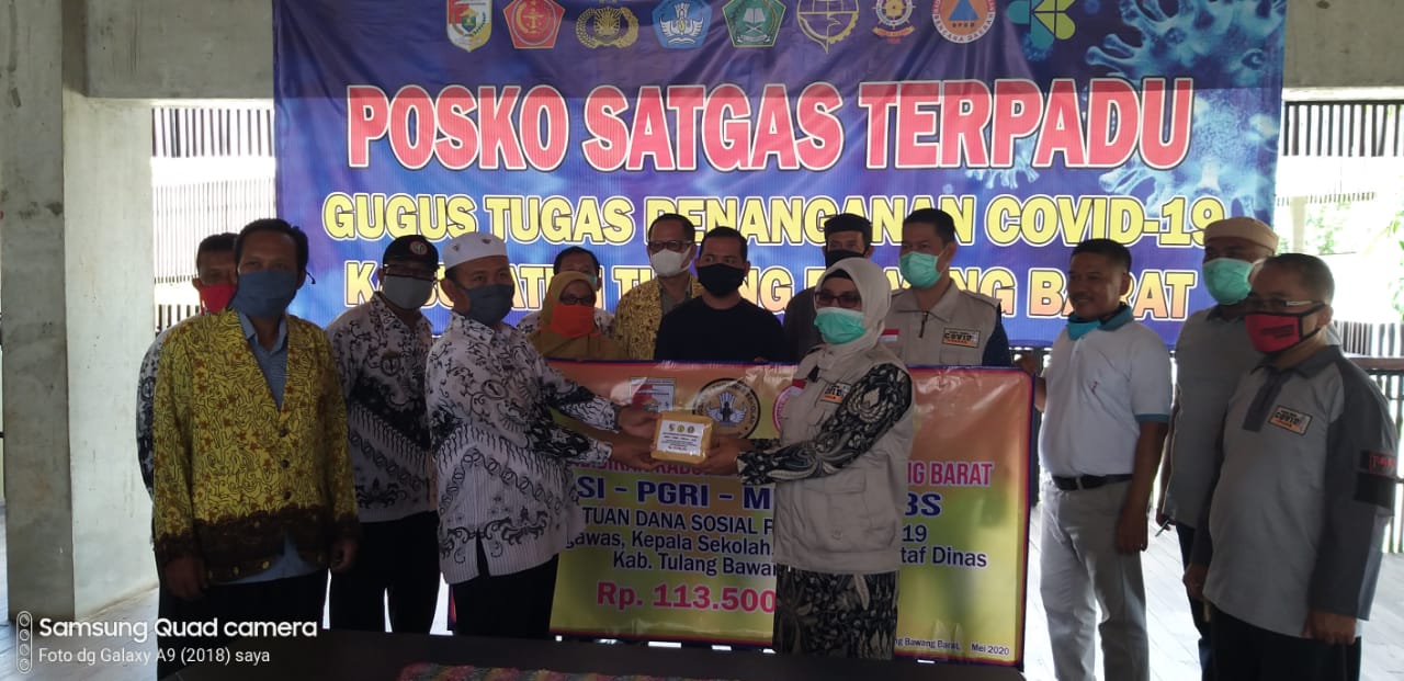 Insan Pendidikan Tubaba Bantu Tenaga Medis