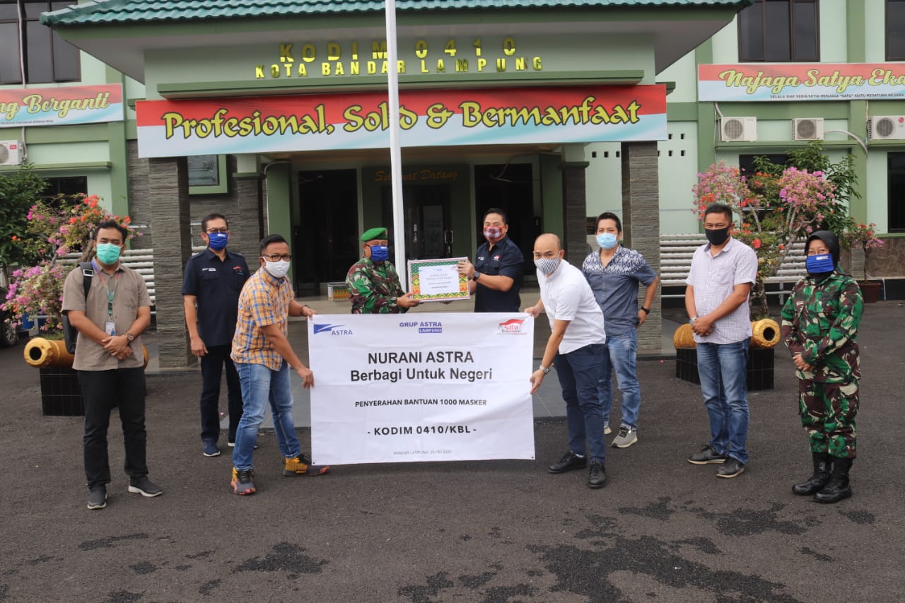 Kodim 0410/KBL Terima Bantuan APD dari Grup Astra Lampung