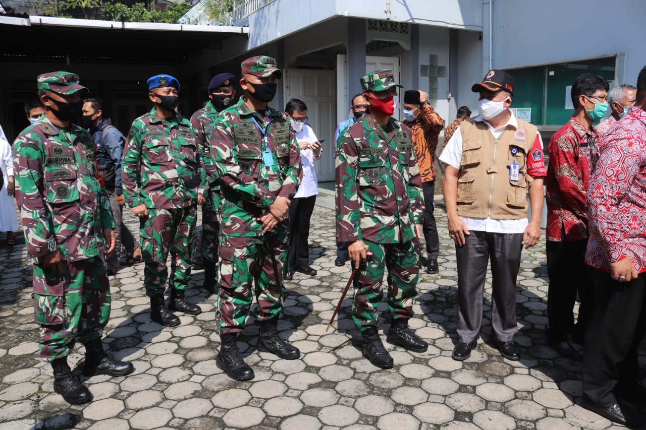 Dandim 0410/KBL Dampingi Danrem 043/Gatam Simulasi Pelaksanaan Ibadah