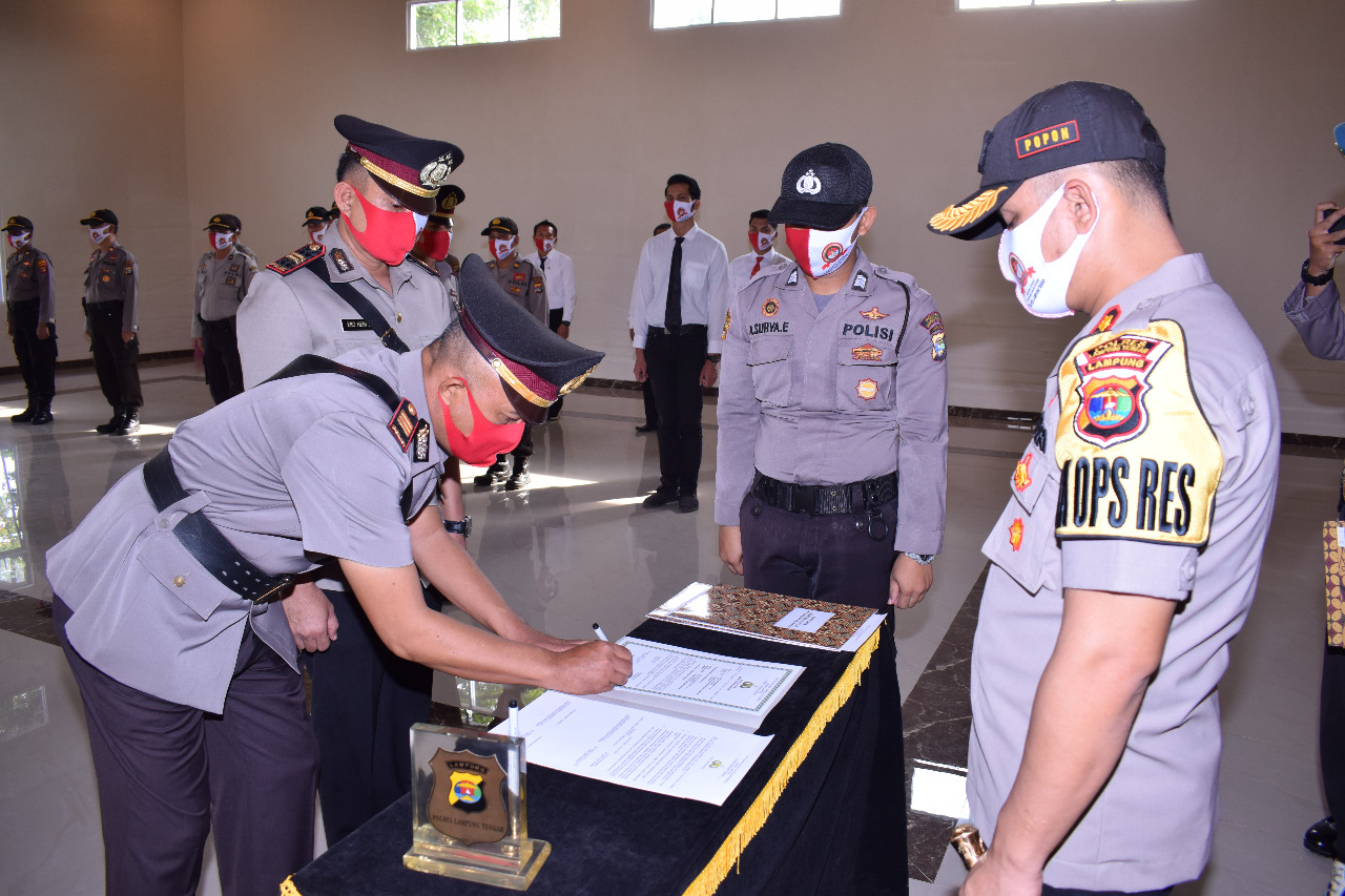 Dua Kapolsek dan Kasatnarkoba Polres Lamteng Pindah Tugas