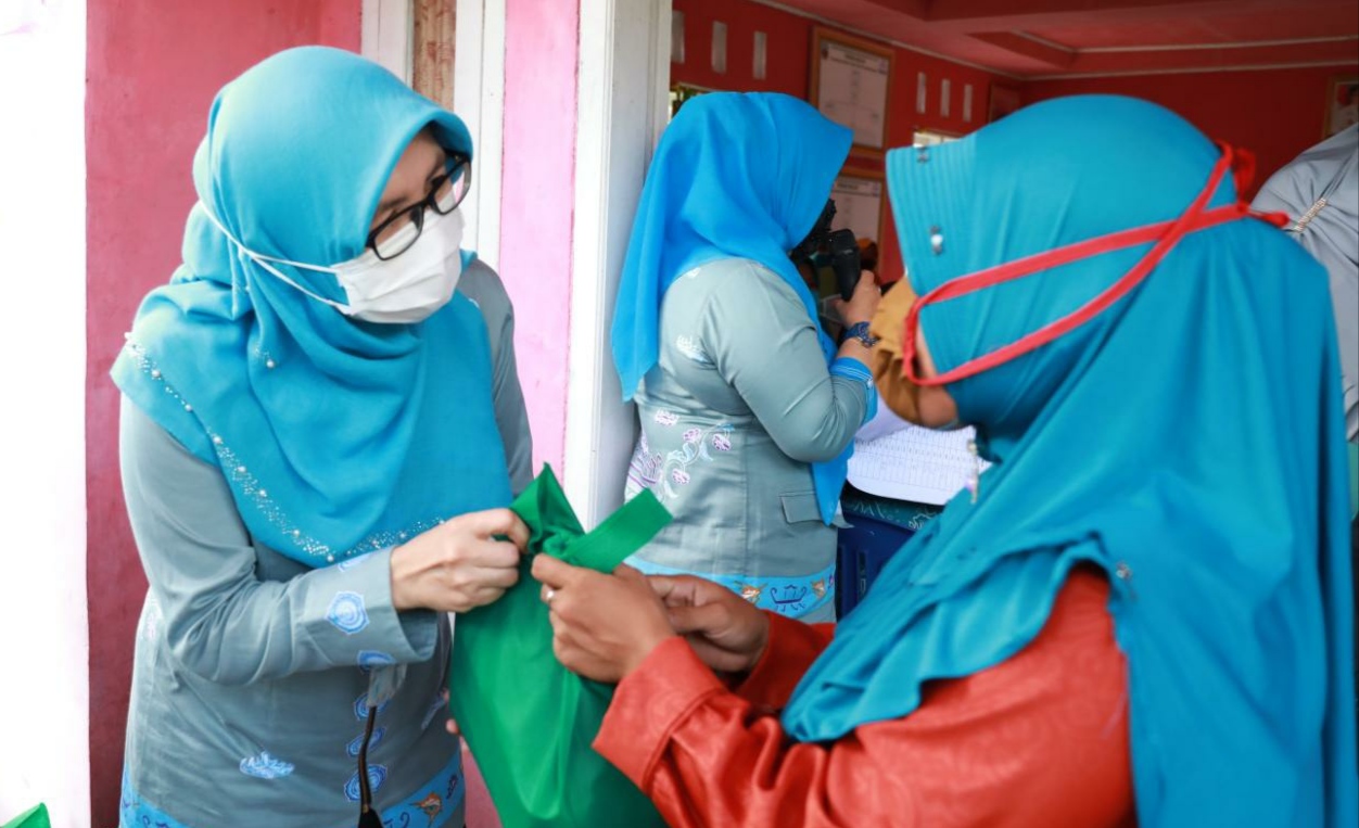 TP PKK Pesbar Beri Paket Makanan Tambahan untuk Ibu Hamil