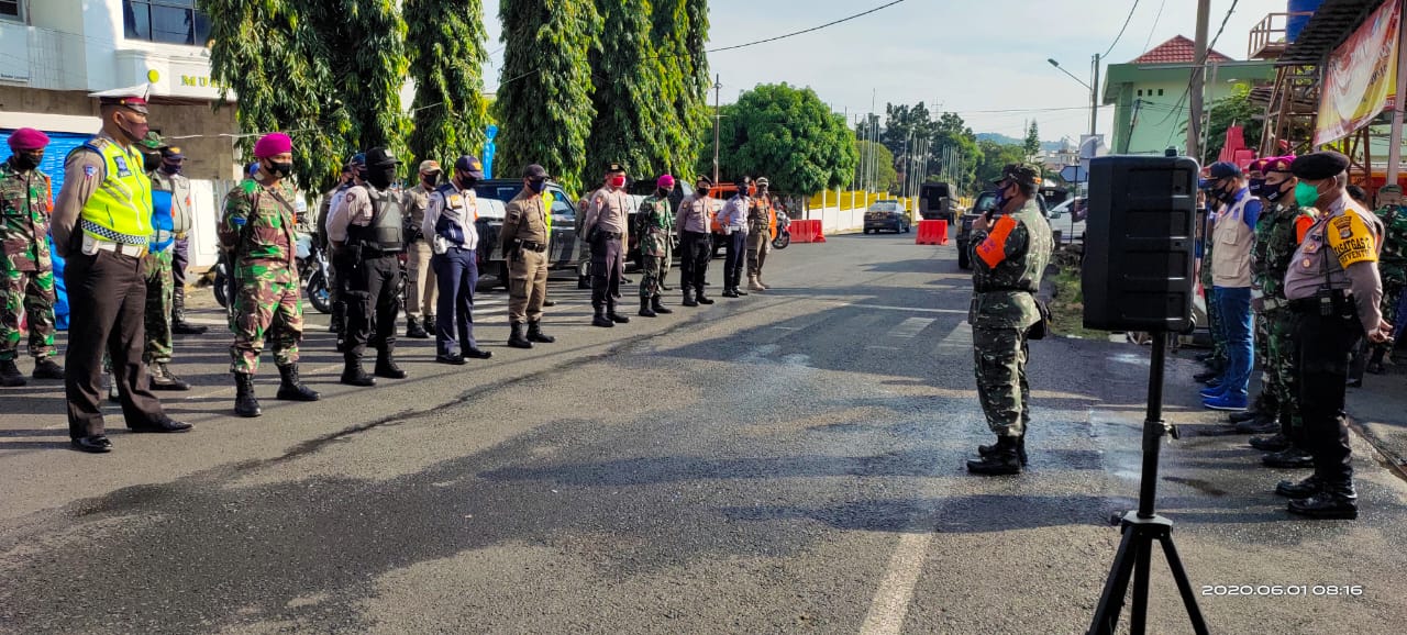 Tim Patroli Satgas Pencegahan Covid-19 Laksanakan Apel