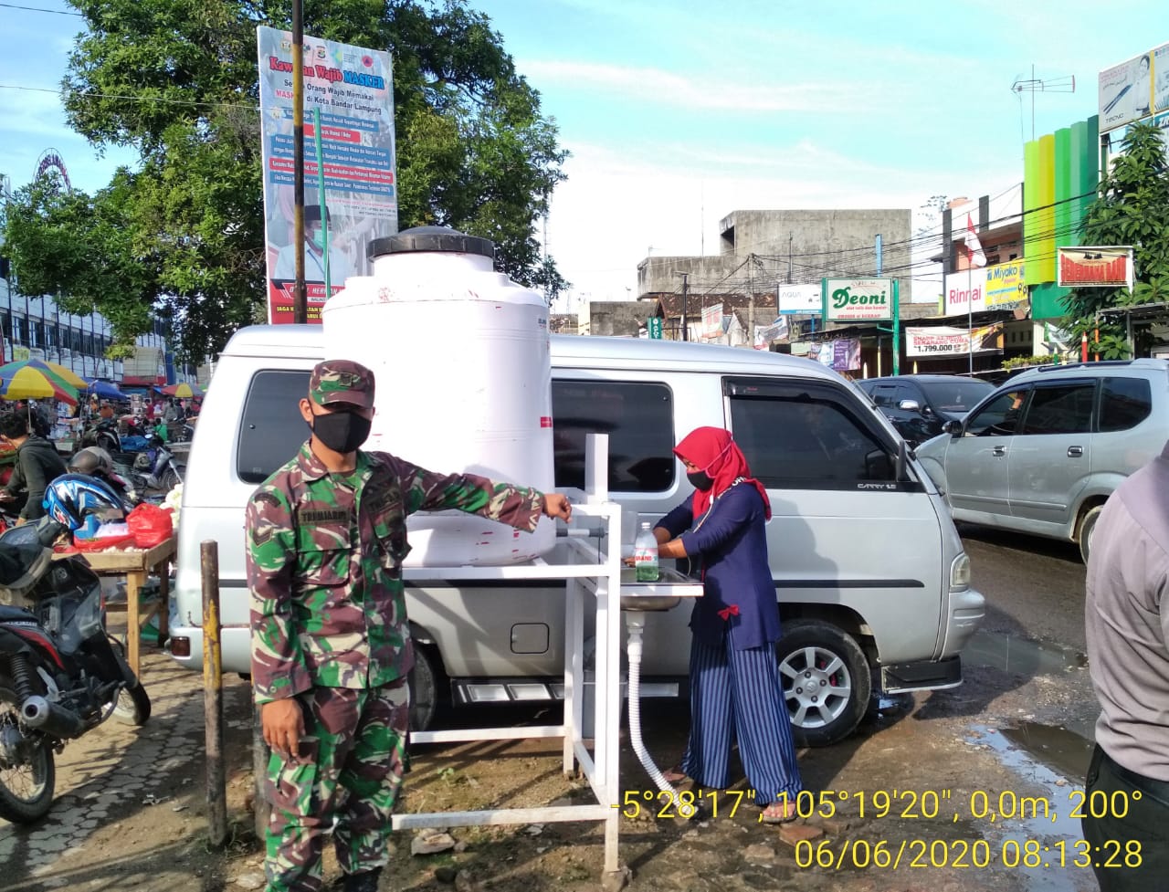 Satgas Terpadu TNI Kodim 0410/KBLK Operasi Penegkana Protokol Kesehatan