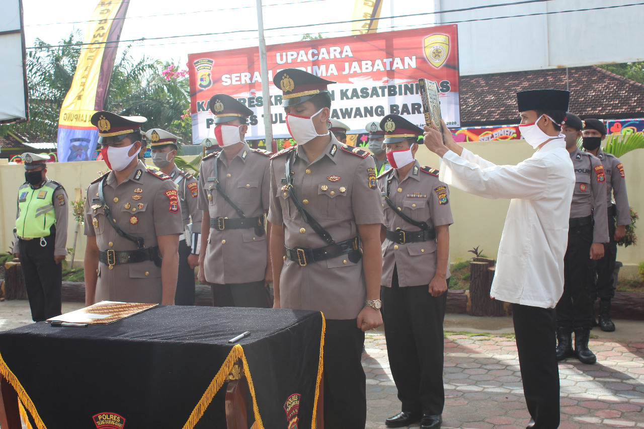 Kapolres Tubaba Pimpin Sertijab Kasat Reskrim dan Kasat Binmas