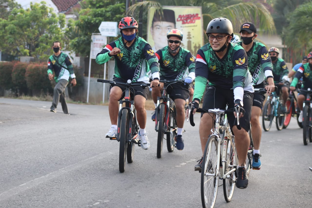 Jaga Kebugaran, Dandim 0410/KBL dan Jajaran Gowes Bareng