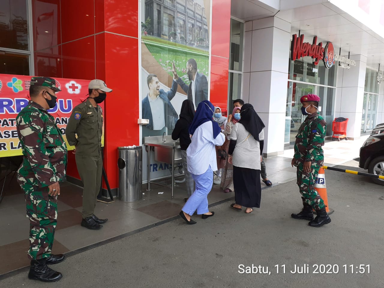 Satgas Terpadu Percepatan Penanganan Covid19 Kota Balam Laksanakan Penegakan Disiplin Protokoler Kesehatan di 