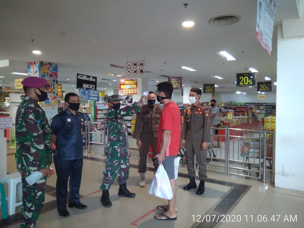 Mall Chandra Teluk Betung Jadi Sasaran Satgas Terpadu Covid19 Kota Balam Dalam Penegakan Disiplin Protokol Kes