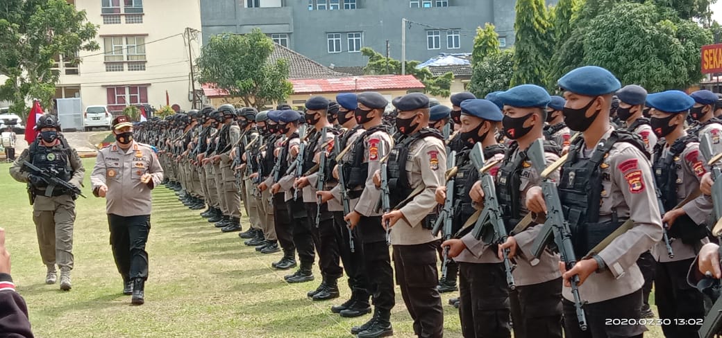 Ratusan Personel Brimob Polda Lampung Tiba dari Papua