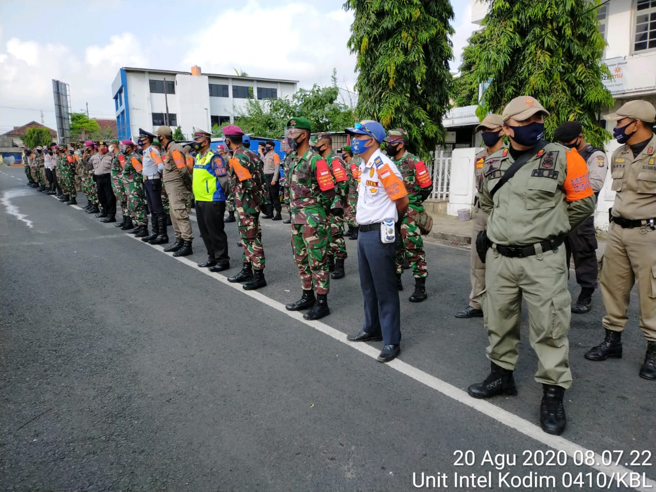 Patroli oleh Kodim 0410/KBL di Beberapa Wilayah Bandarlampung