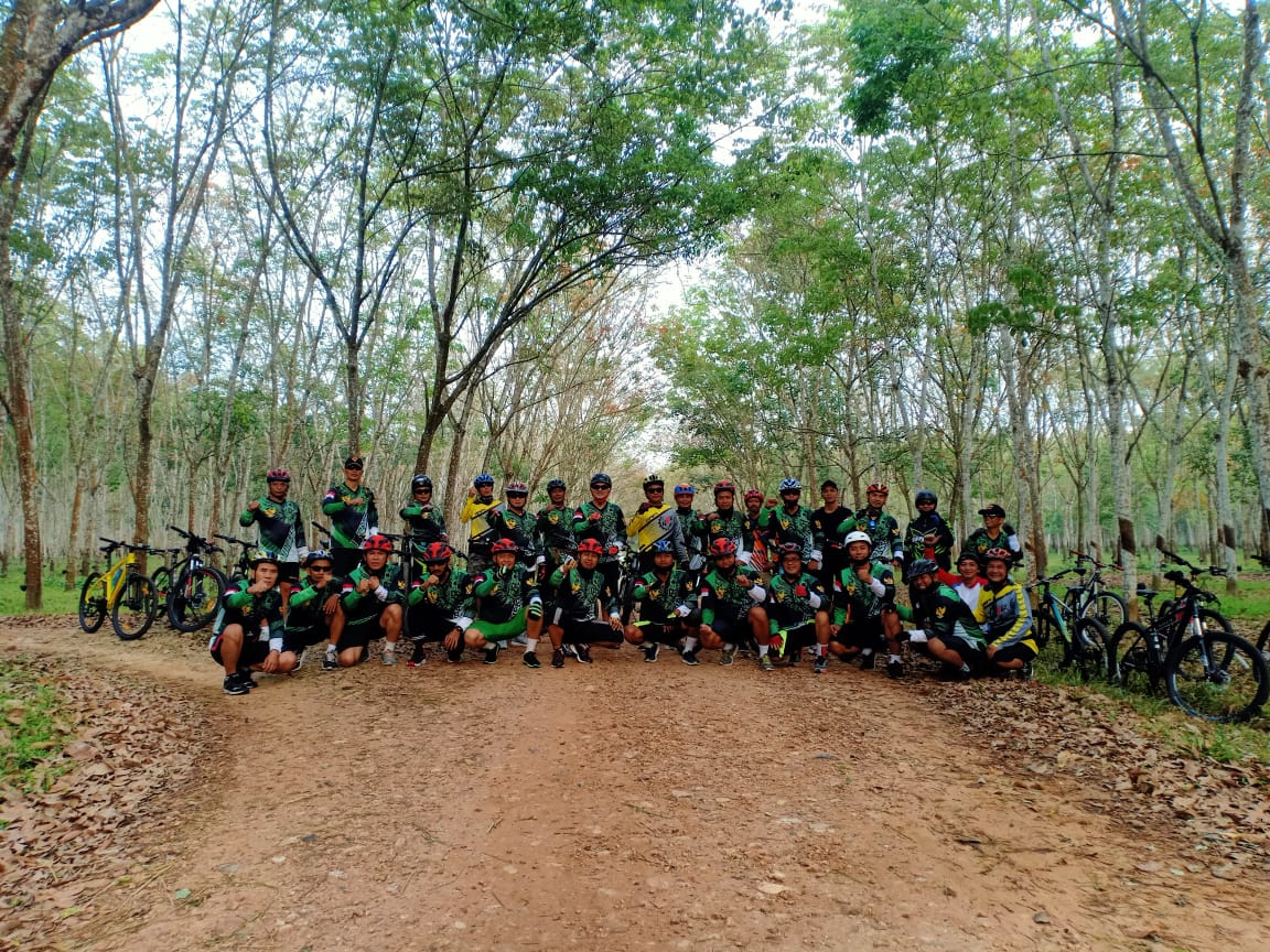 Jaga Kebugaran dan Ketahanan Fisik, Dandim 0410/KBL Gowes Bersama Jajaran