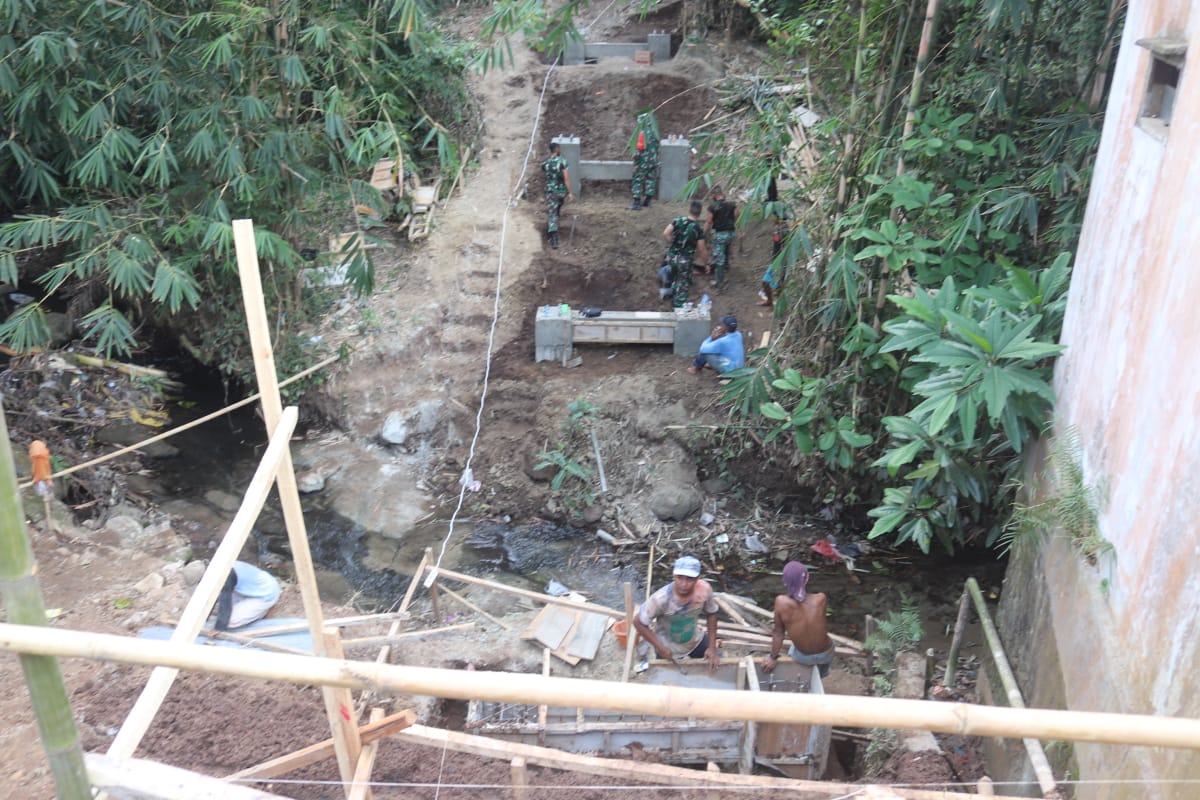 TMMD ke-109, Terus Kebut Penggerjaan Pembangunan Jembatan