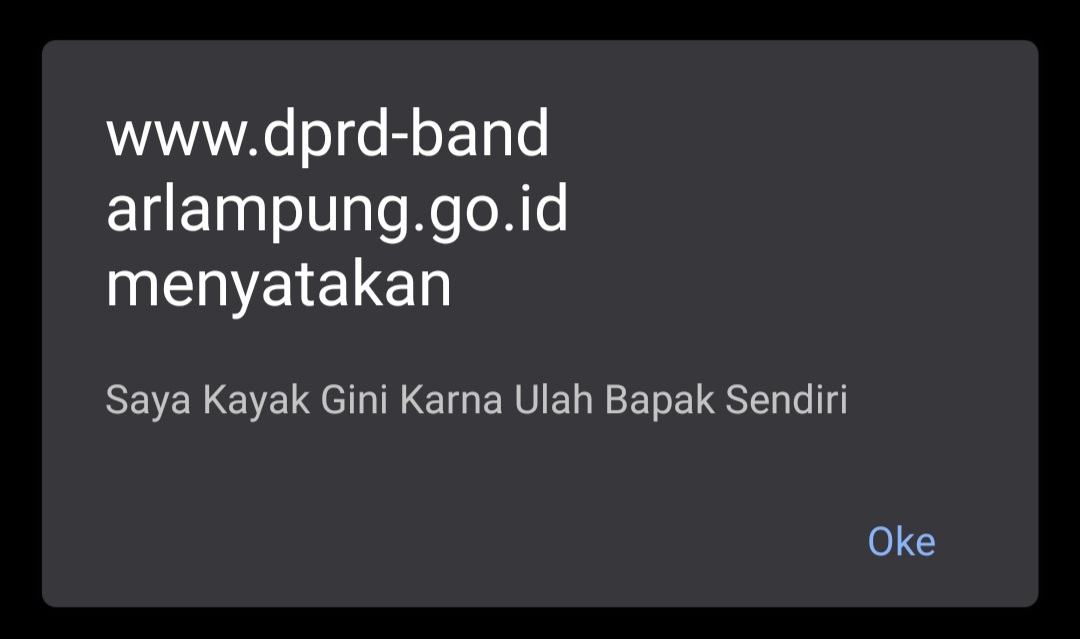 Duh, Website DPRD Bandarlampung Kena Hack, Bunyinya Cukup Menggelitik