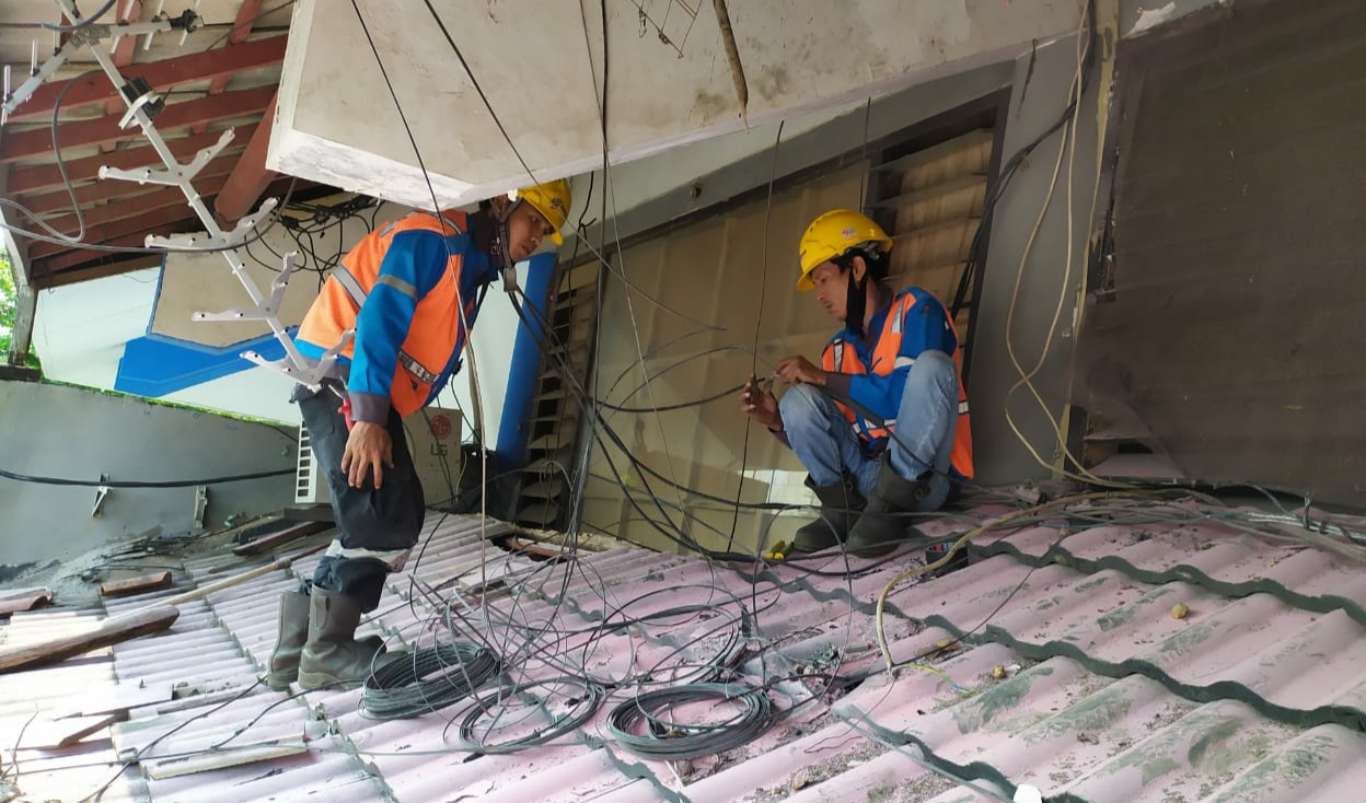 Gedung Ditlantas Polda Lampung Nyaris Hangus