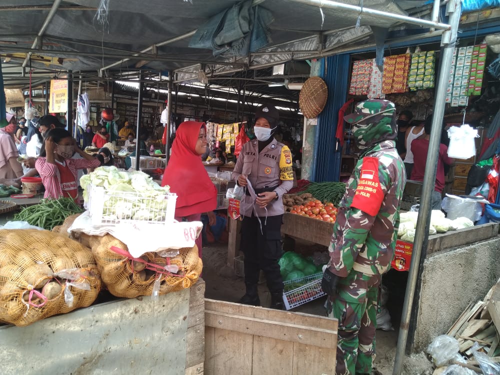 Tak Kenal Lelah, Kodim 0410/KBL Terus Berikan Imbauan ke Masyarakat untuk Tetap Patuh Prokes