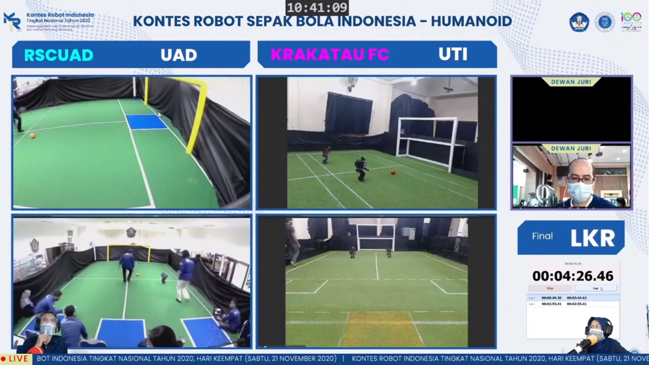 Luar Biasa, Universitas Teknokrat Indonesia Kembali Raih Juara Nasional Robot Sepakbola