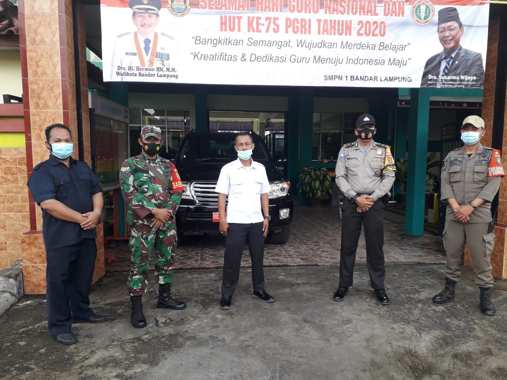 Babinsa Koramil 410-06/Kedaton Hadiri HUT PGRI ke-75