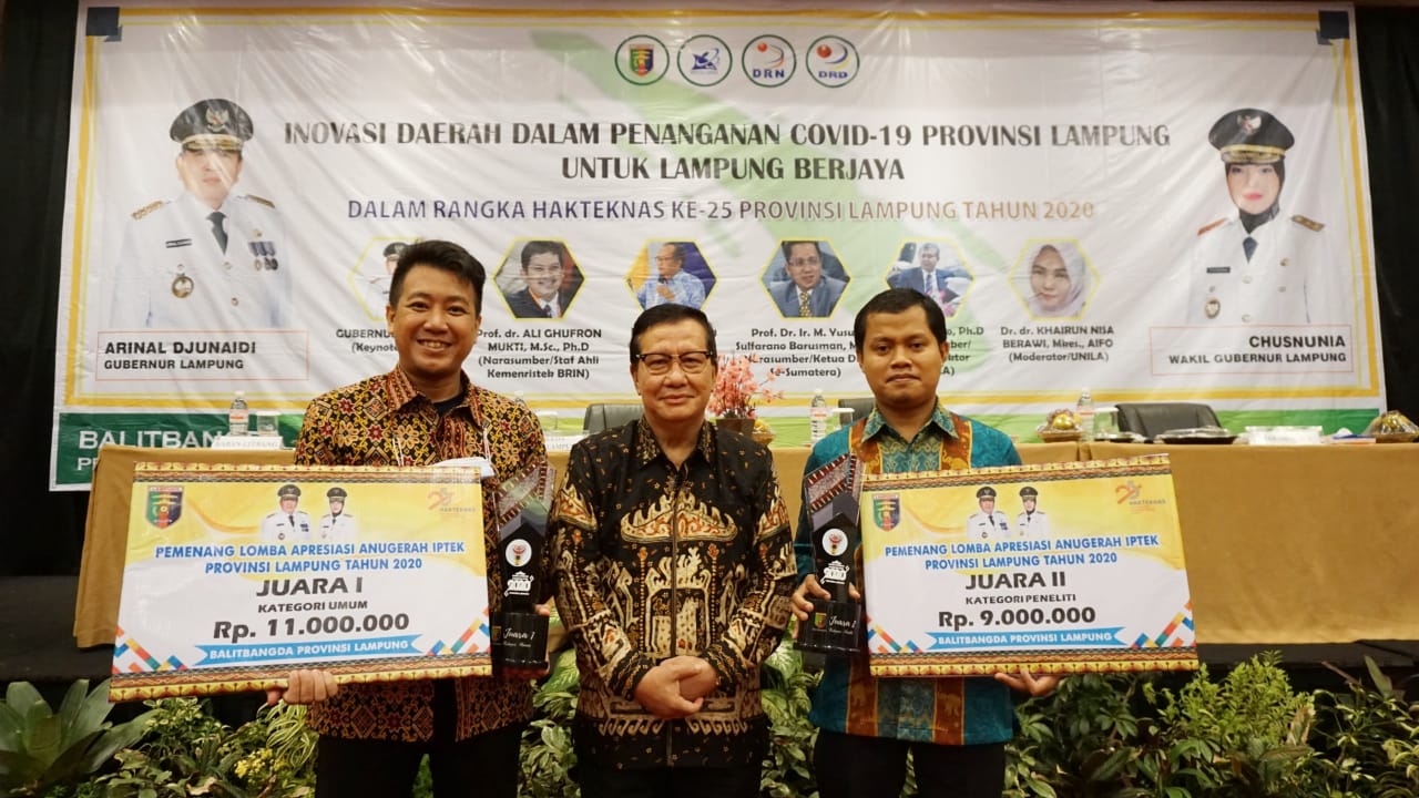 Dosen Universitas Teknokrat Raih Piala Anugerah Iptek Hakteknas 2020