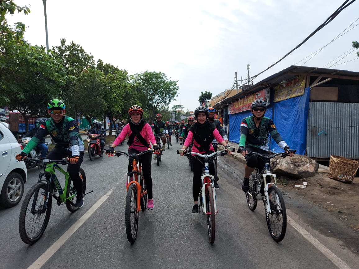 Dandim 0410/KBL Bersama Jajaran Laksanakan Sepeda Santai