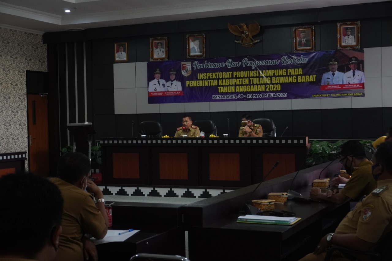 Binwas di Tubaba, Inspektorat Provinsi dan Kepala OPD Tandatangani Pakta Integritas