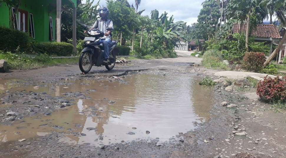 Harapkan Jalan Penghubung Pekon Segera Diperbaiki