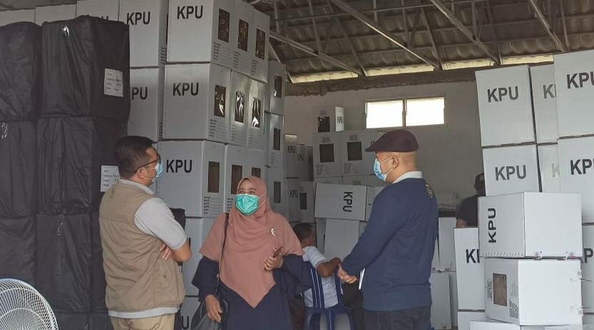 H-2, Logistik Pilkada Waykanan Didistribusikan