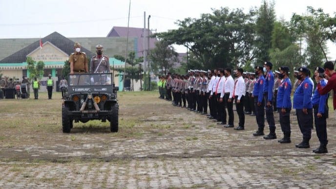 Polres Pringsewu Gelar Pasukan Operasi Lilin Krakatau