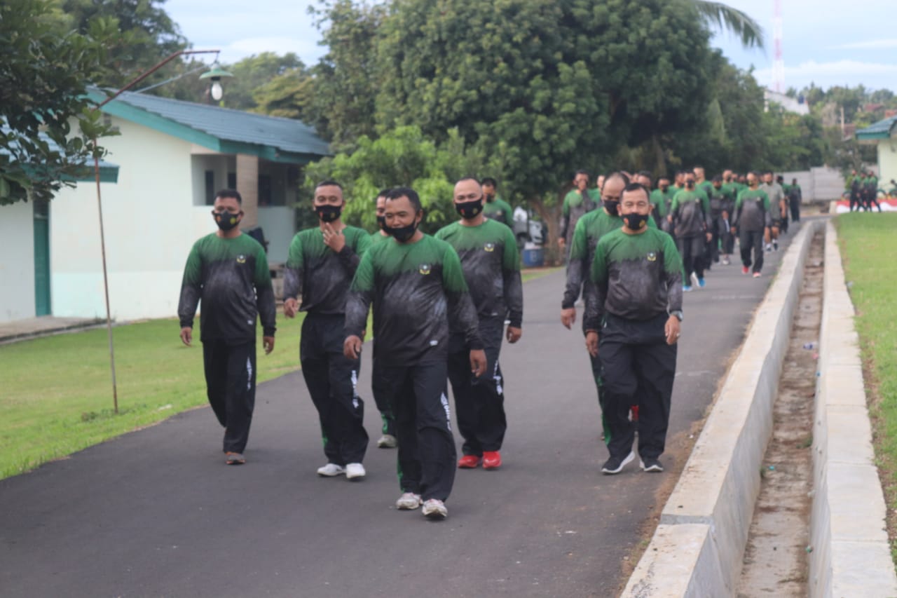 Jaga Kebugaran, Kodim 0410/KBL Adakan Olahraga Pagi