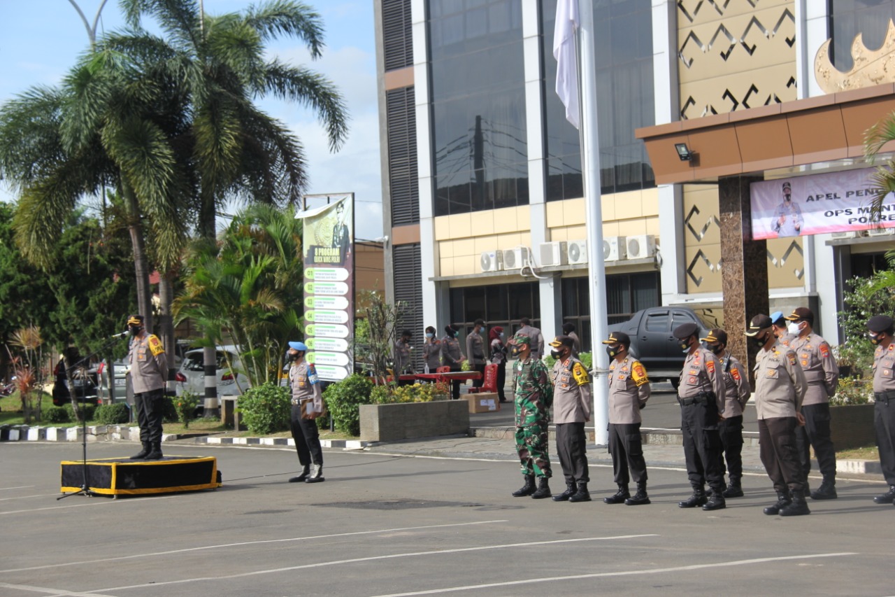 Dandim 0410/KBL Hadiri Apel Pengamanan Ops Mantap Praja Krakatau