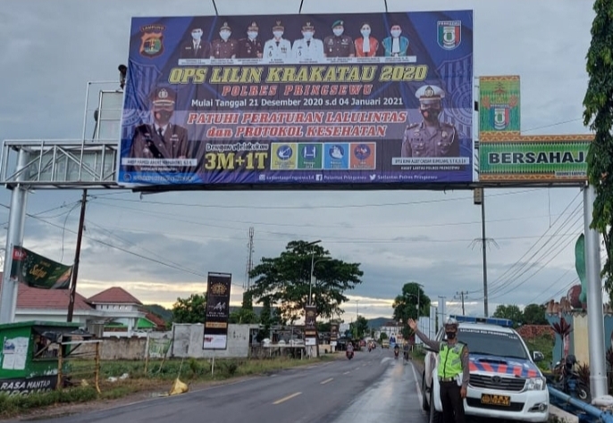 Jelang Operasi Lilin, Polisi Pasang Baliho Himbauan