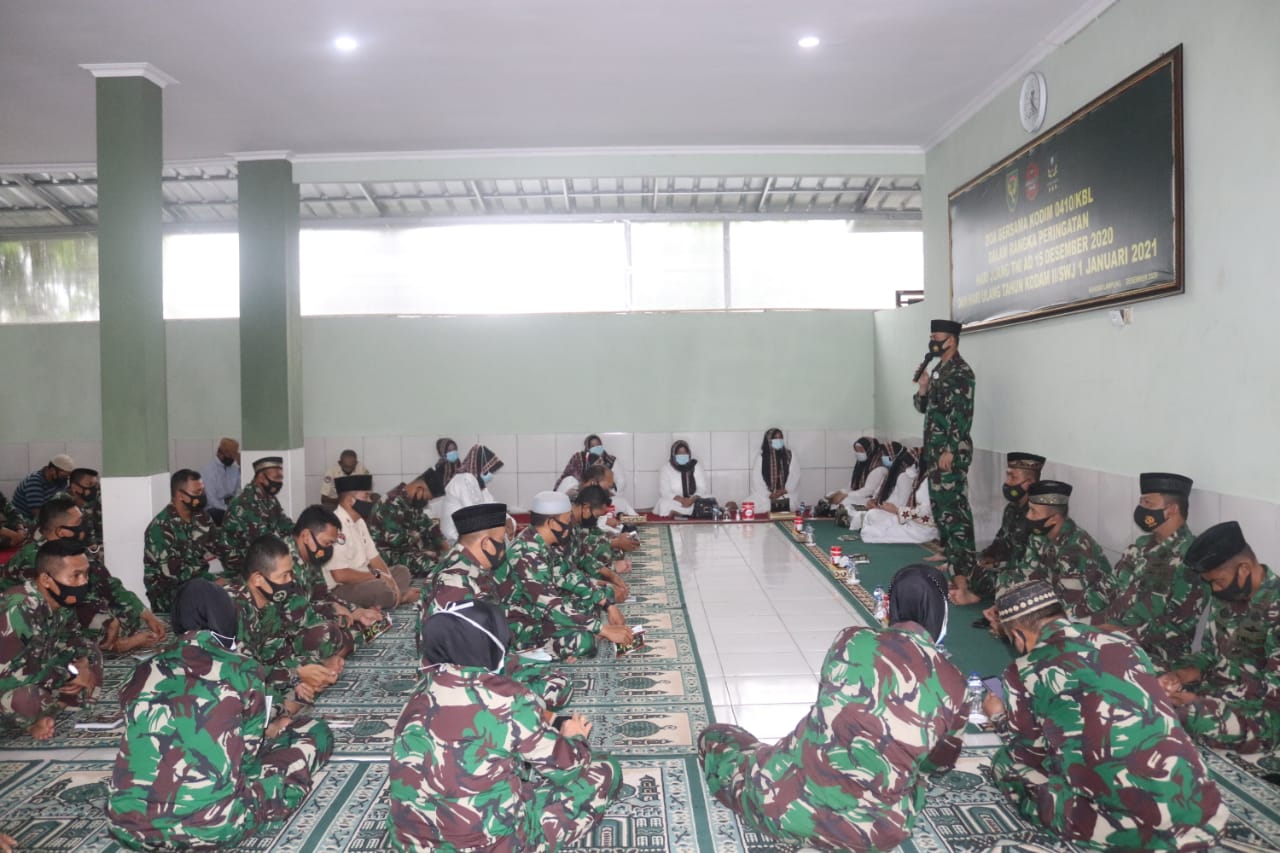 Dandim 0410/KBL Terus Gelar Doa Bersama Peringati Hari Juang TNI AD