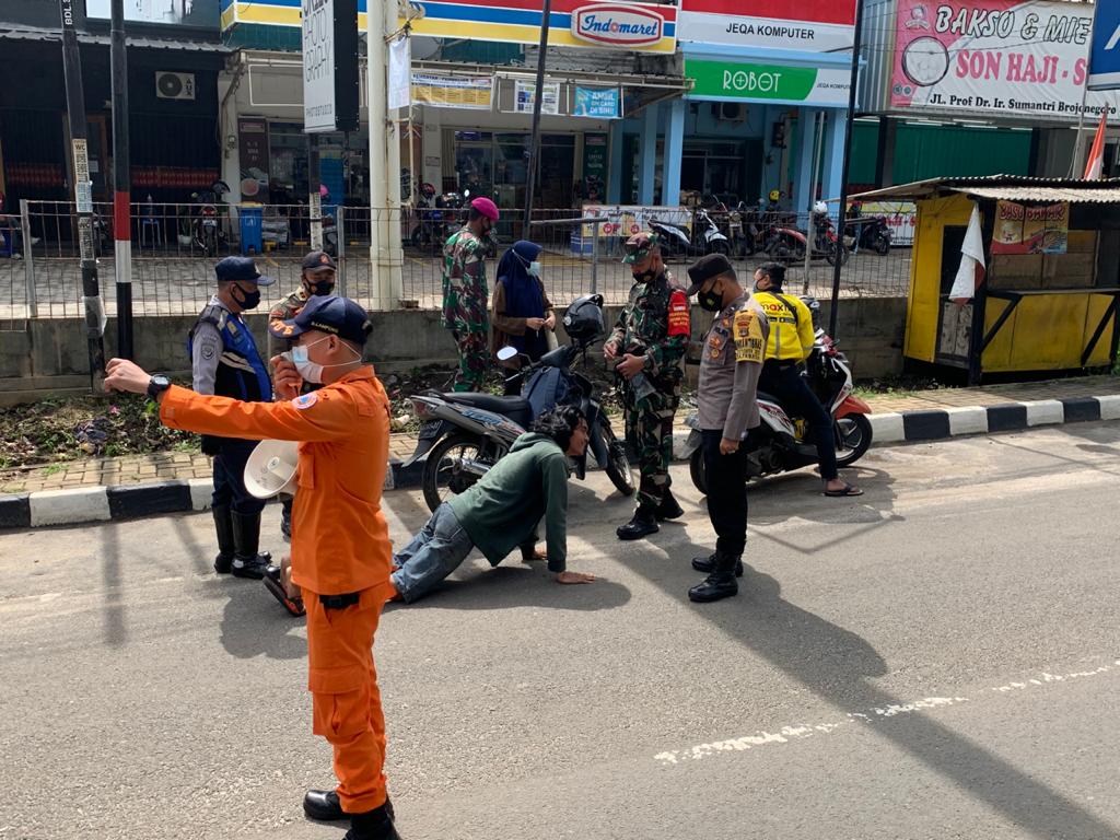 Masih Banyak Warga Tak Patuh Prokes, Kodim 0410/KBL Laksanakan Penindakan